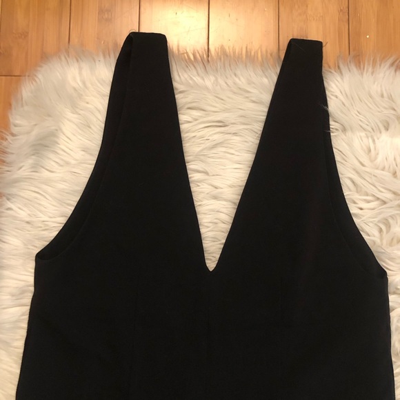 Oak + Fort Black V-neck Sleeveless Wide Leg Cropped Jumpsuit size XS - Picture 3 of 9